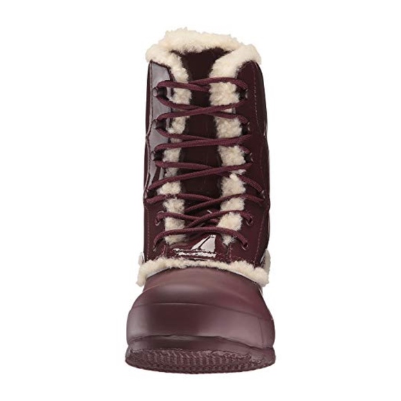 Hunter Original Patent Leather Lace Shearling Boot - Picture 4 of 7